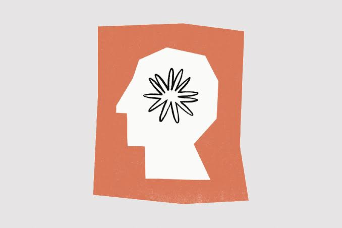 Illustrated head with a starburst inside, representing insight and analysis